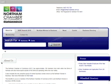 Tablet Screenshot of northamchamber.com.au